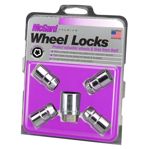 McGard Cone Seat Exposed Style Wheel Locks / Chrome (24132)