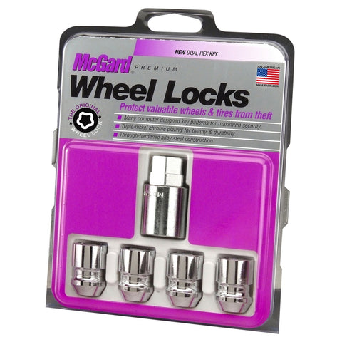 McGard Cone Seat Exposed Style Wheel Locks / Chrome (24157)