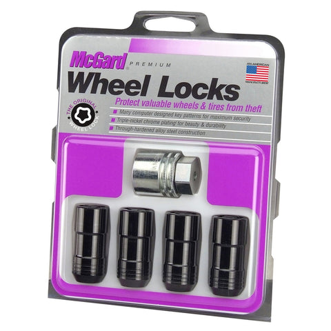 McGard Cone Seat Exposed Style Wheel Locks / Black (24208)
