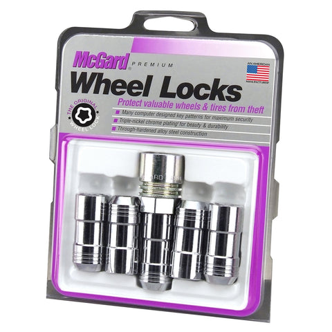 McGard Cone Seat Exposed Style Wheel Locks / Chrome / 5 Lock Set (24510)
