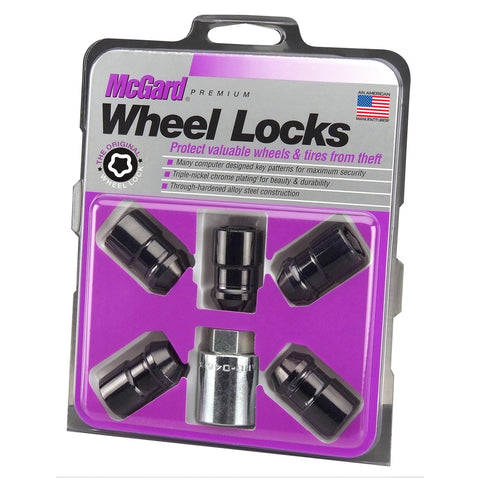 McGard Cone Seat Exposed Style Wheel Locks / Black / 5 Lock set (24526)