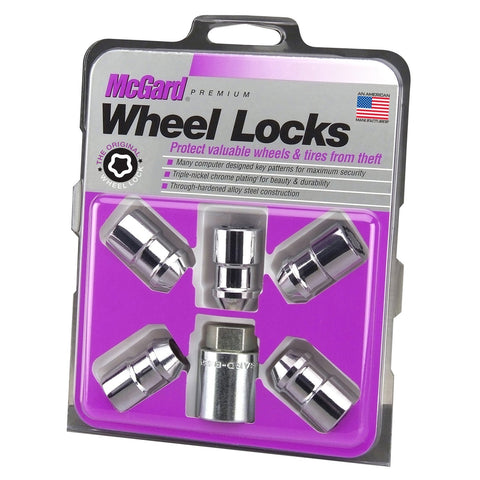 McGard Cone Seat Exposed Style Wheel Locks / Chrome / 5 Lock Set (24530)