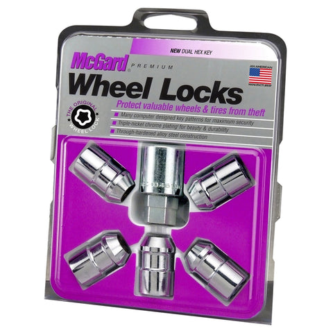 McGard Cone Seat Exposed Style Wheel Locks / Chrome / 5 Lock Set (24538)