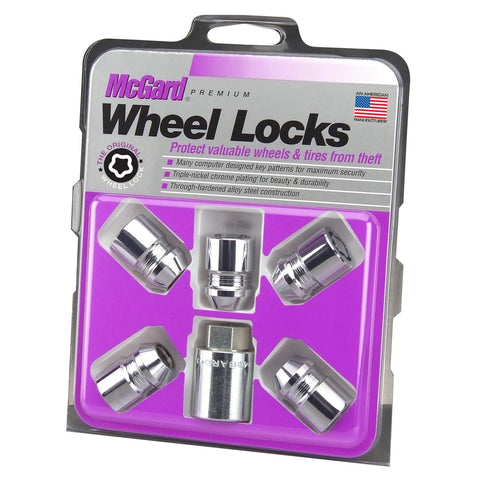 McGard Cone Seat Exposed Style Wheel Locks / Chrome / 5 Lock Set (24552)