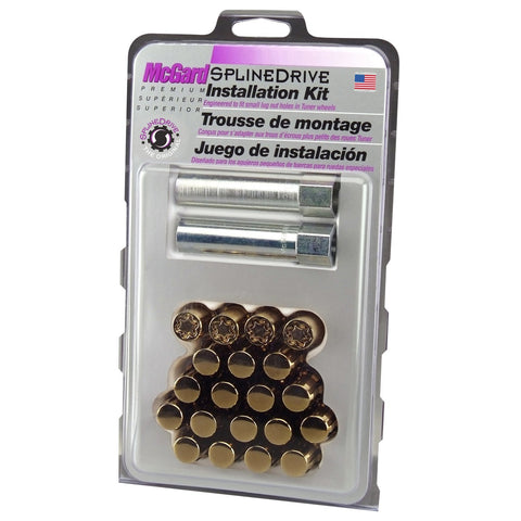 McGard Tuner Style Cone Seat Wheel Installation Kit / Gold / Clamshell (65557GDC)