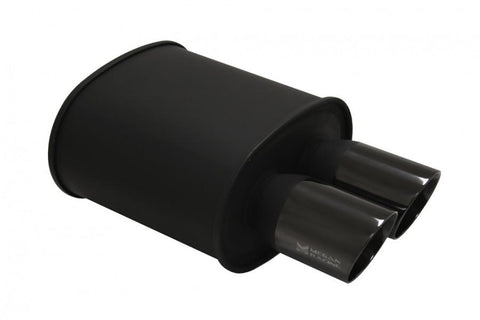Megan Racing Universal Muffler Dual Black Chrome Tips (MR-MU-MBC-2)