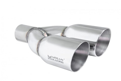 Megan Racing Driver's Side Universal Dual Chrome Tips (MR-UT-TRT-DS)