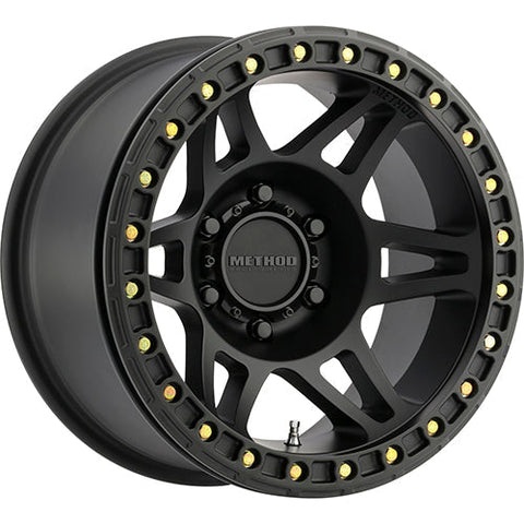 Method Race Wheels MR106 Matte Black w/ Real Beadlock 17x9 | 5x127 (MR10679050544B)