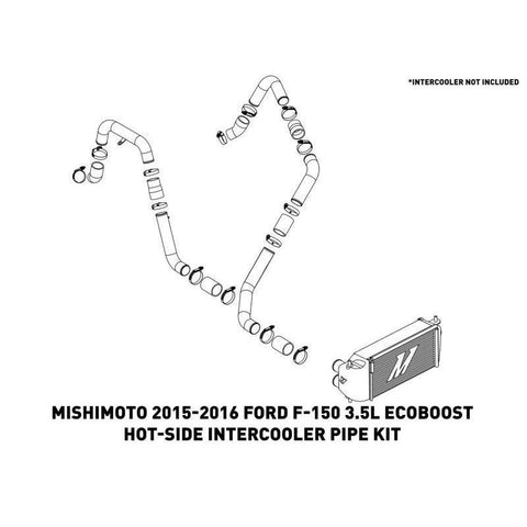 Mishimoto Hot-Side Intercooler Pipe Kit | 2015-2016 Ford F-150 3.5L EcoBoost (MMICP-F35T-15H)