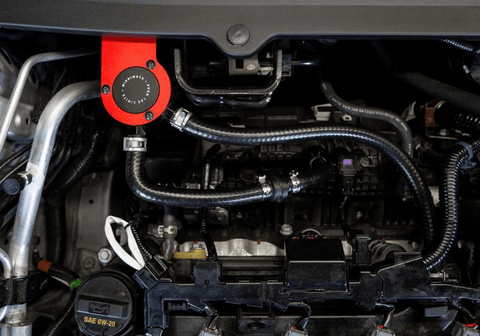 Mishimoto Baffled Oil Catch Can, PCV Side | 2018-2019 Honda Accord 1.5T (MMBCC-ACRD15-18PBE)