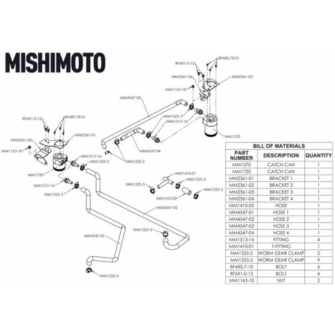 Mishimoto Baffled Oil Catch Can Kit | 2007-2009 Nissan 350Z (MMBCC-350Z-07PBE)