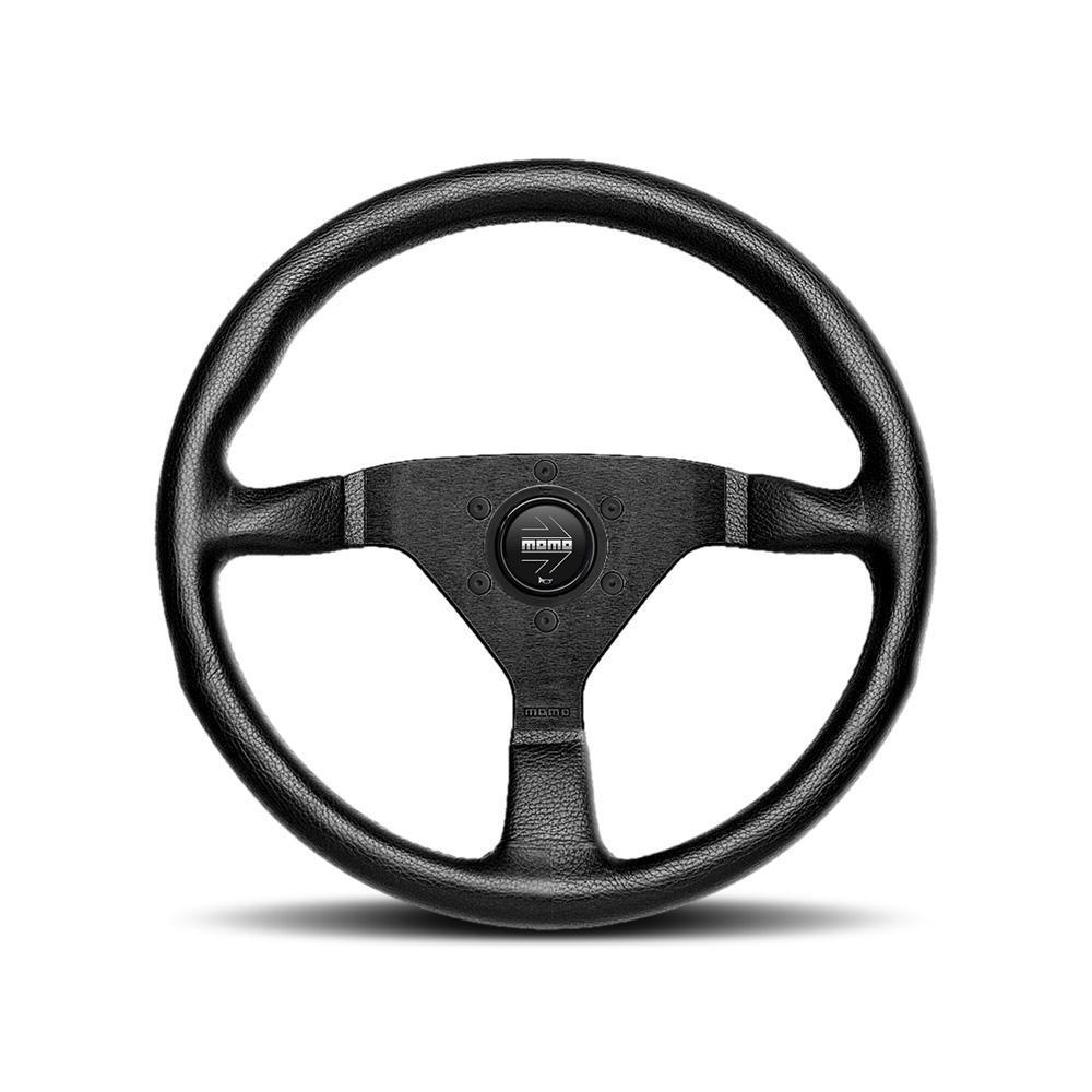 MOMO Montecarlo 350mm Black Leather Steering Wheel (MCL35BK