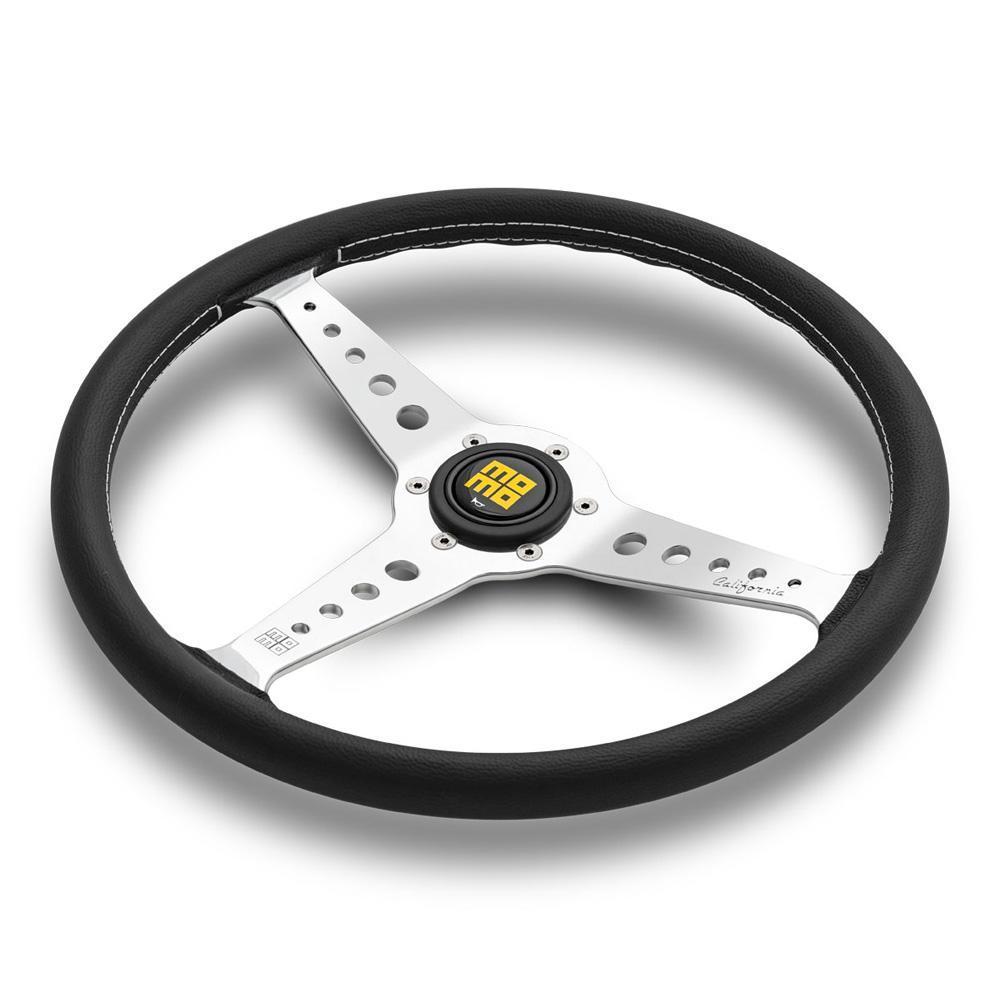 MOMO California 360mm Black Leather Steering Wheel (CAL36BK2S