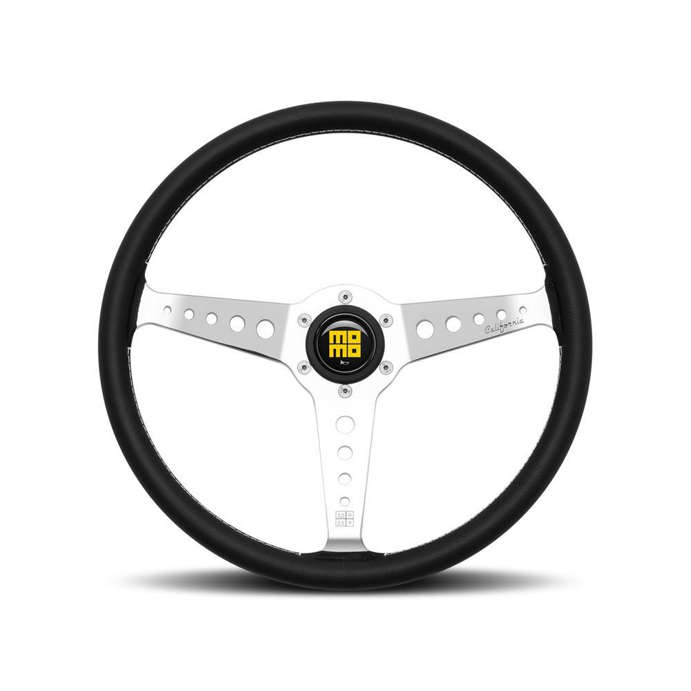 MOMO California 360mm Black Leather Steering Wheel (CAL36BK2S