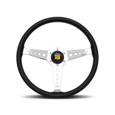 MOMO California 360mm Black Leather Steering Wheel (CAL36BK2S)