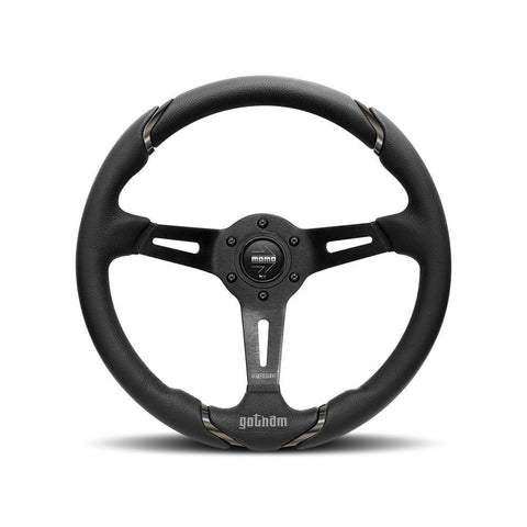 MOMO Gotham 350mm Black Leather Steering Wheel (GOT35BK0B)