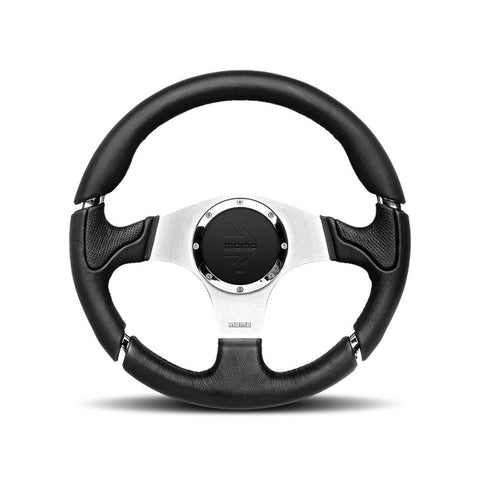 MOMO Millenium 350mm Black Leather Steering Wheel (MIL35BK1P)