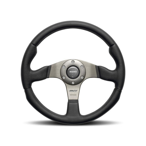 MOMO Race 320mm Black Leather Steering Wheel (RCE32BK1B)