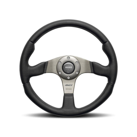 MOMO Race 350mm Black Leather Steering Wheel (RCE35BK1B)