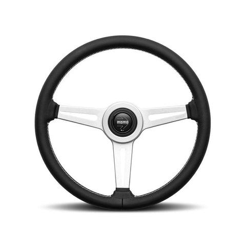 MOMO Retro 360mm Black Leather Steering Wheel (RET36BK2S)