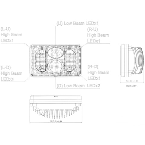 Morimoto 4x6 BI-LED Light (LF267)