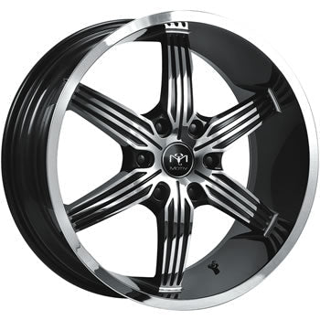 Motiv Wheels Motion Gloss Black w/ Chrome Spoke and Lip Accents 20x9 | 6x135 (401CB-2096330)