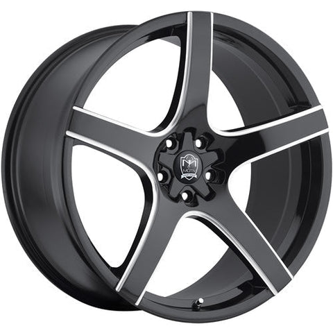 Motiv Wheels Maranello Gloss Black w/ Milled Spoke Windows 18x8 | 5x115/5x120 (410BM-8805520)