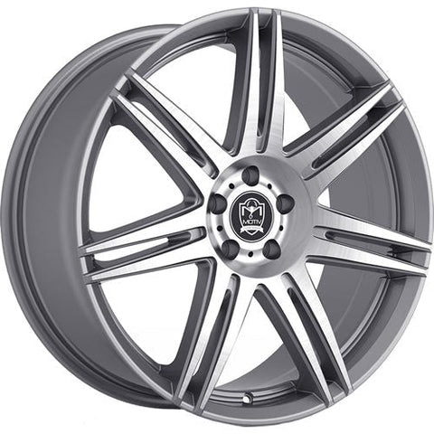 Motiv Wheels Modena Anthracite Gray w/ Machined Spoke Faces and Outer Lip 18x8 | 5x114.3 (414AB-8806542)