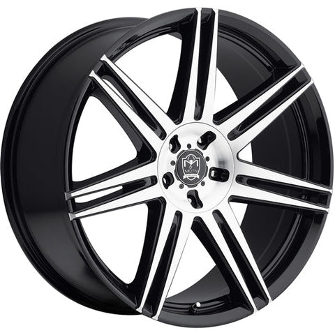 Motiv Wheels Modena Gloss Black w/ Machined Spoke Faces 18x8 | 5x112/5x114.3 (414MB-8805942)