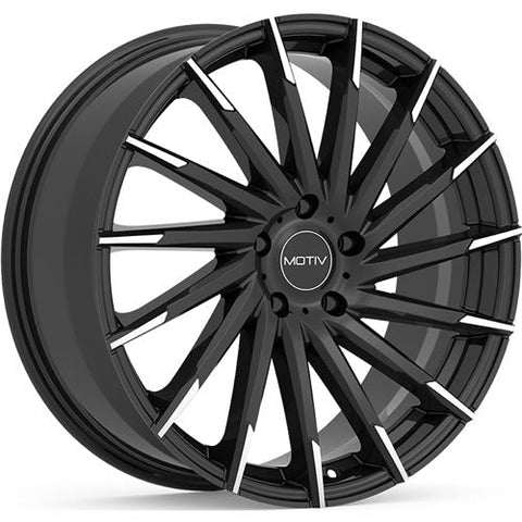 Motiv Wheels Montage Gloss Black w/ Machined Spoke Accents 19x8.5 | 5x120 (417MBT-9851240)