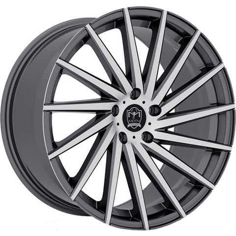 Motiv Wheels Montage Satin Graphite w/ Machine Spoke Faces 20x8.5 | 5x112 (417MG-2854440)