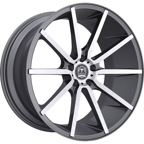 Motiv Wheels Marseille Anthracite Gray w/ Machined Brushed Spoke Faces 20x8.5 | 5x114.3 (419AB-2856540)