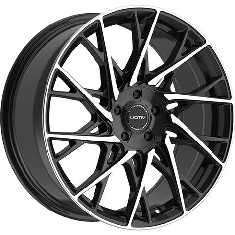 Motiv Wheels Maestro Gloss Black w/ Machined Spoke Accents and Outer Lip Ring 17x7.5 | 5x114.3/5x120 (430MB-7755740)