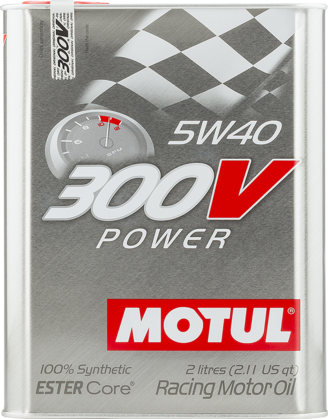 Motul 300V Power Synthetic-Ester Racing Oil | 5W40 2L (110817)