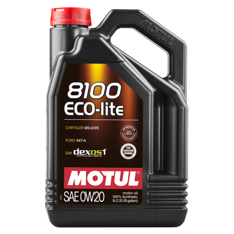 Motul 8100 ECO-lite 0W20 Synthetic Engine Oil | 5L (108536)