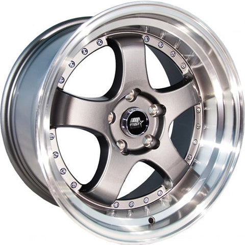 MST Wheels MT07 Gunmetal Gray w/ Machined Lip 18x8.5 | 5x114.3 (07-88565-20-GNML)