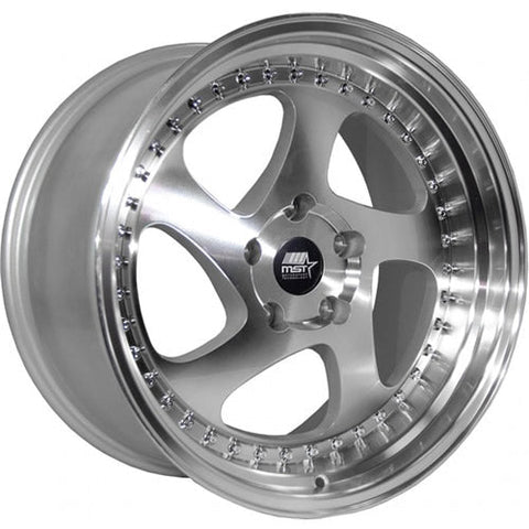 MST Wheels MT15 Silver w/ Machined Face 18x9.5 | 5x114.3 (15-89565-35-SILF)