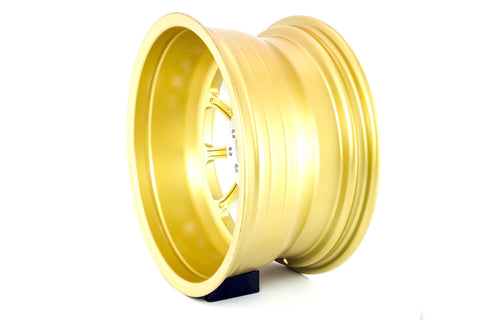 MST MT11 Series 16x8.0 5x100/5x114.3 Offset 15 Gold w/Machined Lip Wheel (11-6817-15-GLDL)