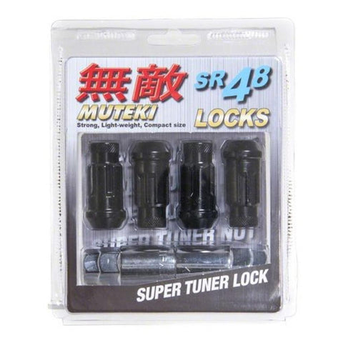 Muteki 12mm x 1.5mm SR48 Lug Nuts Set - Black (32902B)