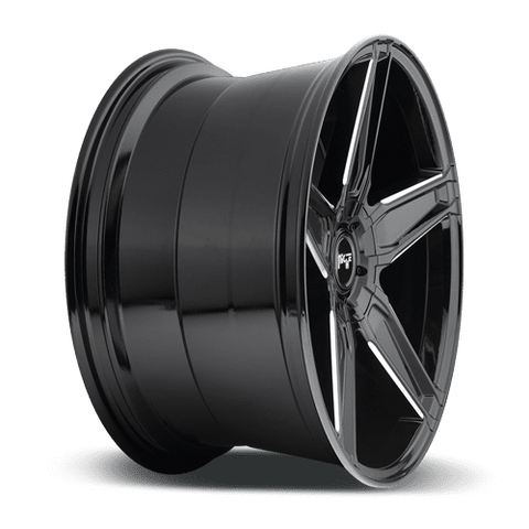Niche M180 Cannes 5x112/114.3 20x9.0" +25mm Offset Gloss Black & Milled Wheels