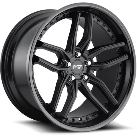 Niche Wheels Methos Gloss Black Lip w/ Matte Black Center 19x9.5 | 5x114.3 (M194199565+35)