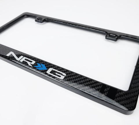 NRG Carbon License Plate Frame - Fiber Poly Dip Finish w/ NRG Logo (CARB-P200NRG)