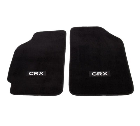 NRG Floor Mats w/ CRX Logo - 2pc Set | 1988-1991 Honda Civic (FMR-110)