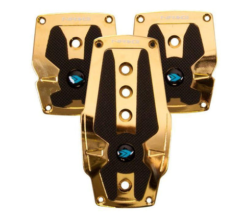 nrg pedals NRG PDL-200BK - Brushed Aluminum Sport Pedal M/T