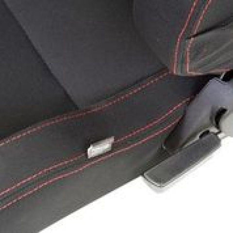 NRG Sport Seats - Type-R Cloth w/NRG Logo - Black w/Red Stitch (RSC-200L/R)