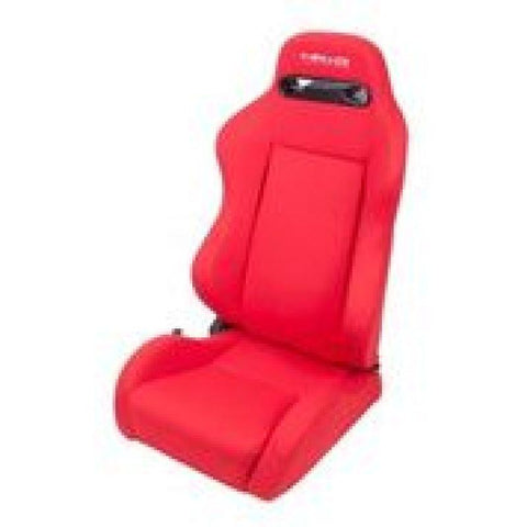 NRG Sport Seats - Type-R Cloth w/NRG Logo - Red w/Red Stitch (RSC-210L/R)