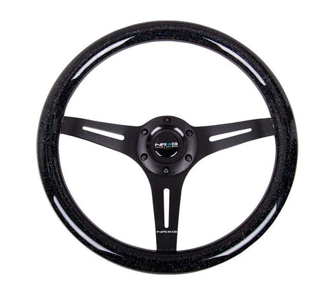 NRG 350mm Steering Wheels - Matte Spokes - Black Sparkled (ST-015BK-BSB)