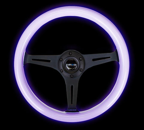 NRG 350mm Steering Wheels – Black Spokes - Glow Finish (ST-015BK-GL)