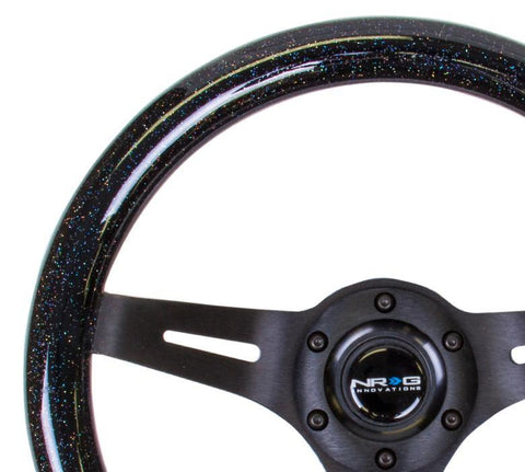 NRG 310mm Steering Wheels - Matte Spokes - Black Sparkled (ST-310BSB-BK)