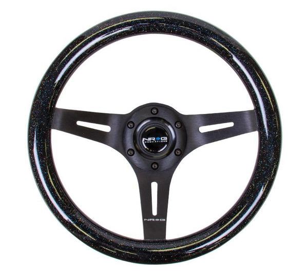 NRG 310mm Steering Wheels - Matte Spokes - Black Sparkled (ST